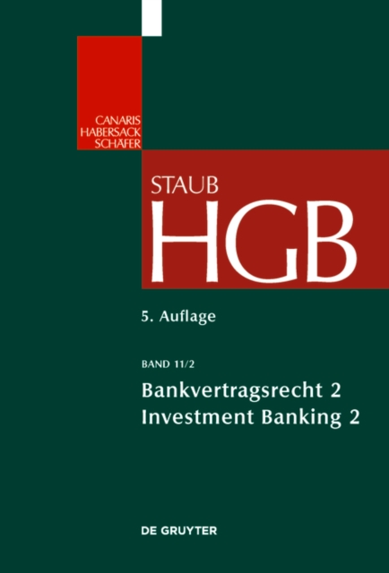 Bankvertragsrecht : Investment Banking II, PDF eBook