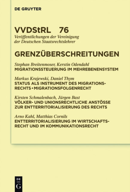 Grenzuberschreitungen : Migration. Entterritorialisierung des Offentlichen Rechts, PDF eBook