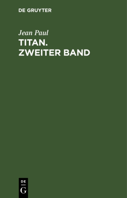 Titan. Zweiter Band, PDF eBook