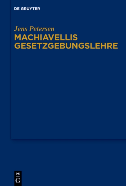 Machiavellis Gesetzgebungslehre, EPUB eBook