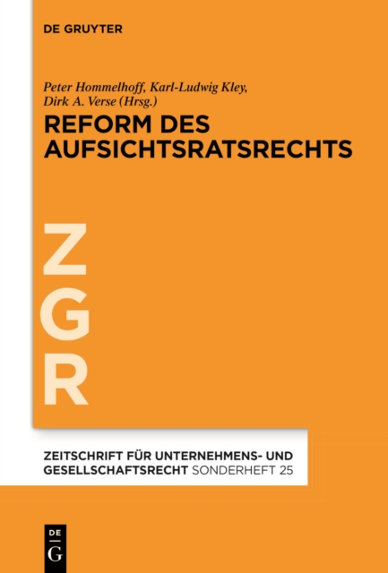 Reform des Aufsichtsratsrechts, EPUB eBook