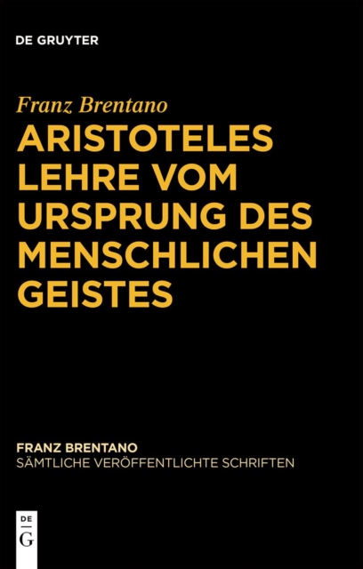 Aristoteles Lehre vom Ursprung des menschlichen Geistes, PDF eBook