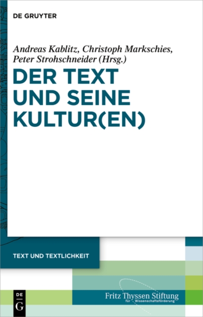 Der Text und seine Kultur(en), PDF eBook