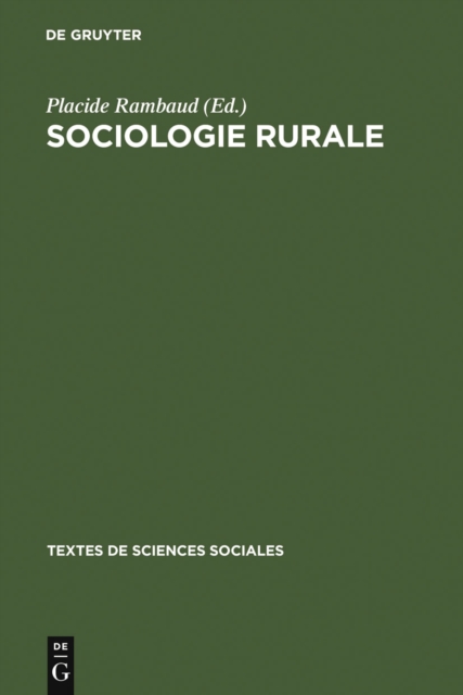 Sociologie rurale : Recueil de textes, PDF eBook