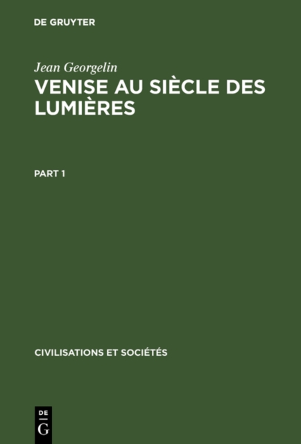 Venise au siecle des lumieres, PDF eBook