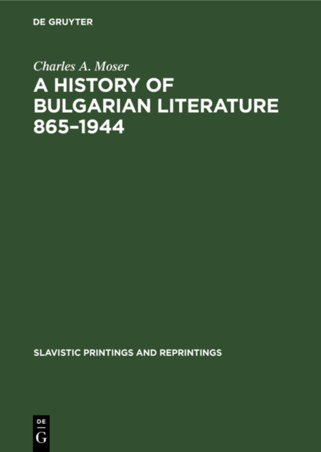 A History of Bulgarian Literature 865-1944, PDF eBook