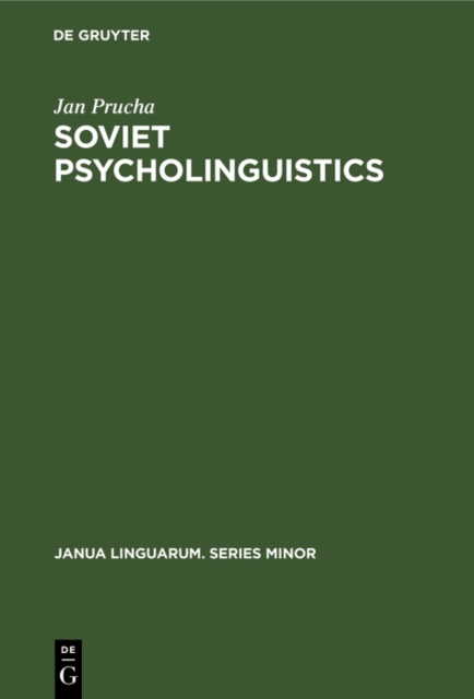 Soviet Psycholinguistics, PDF eBook