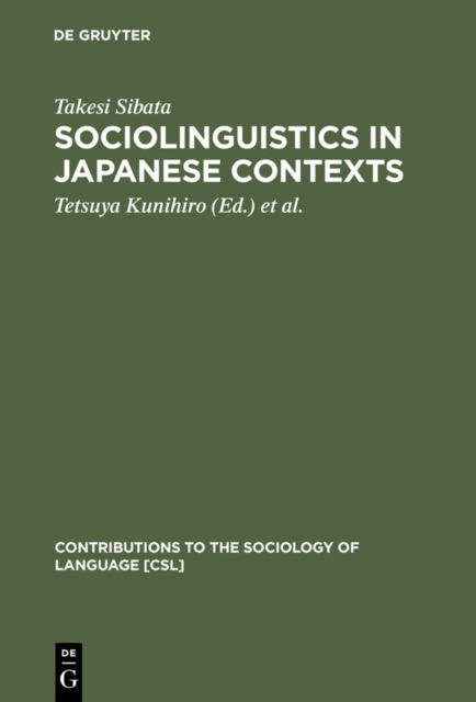 Sociolinguistics in Japanese Contexts, PDF eBook