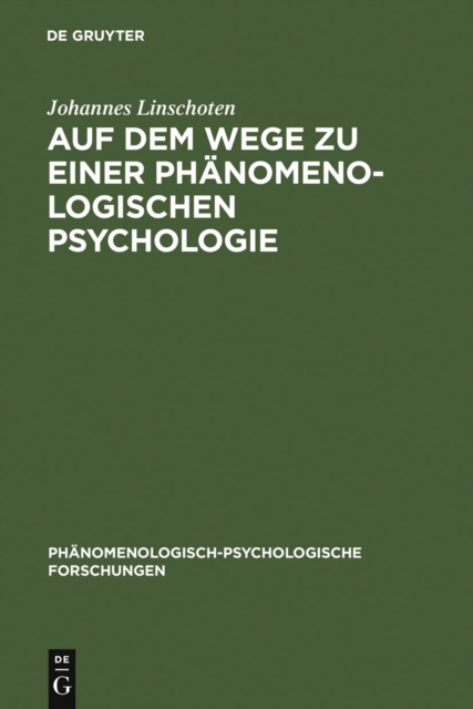 Auf dem Wege zu einer Phanomenologischen Psychologie : Die Psychologie von William James, PDF eBook