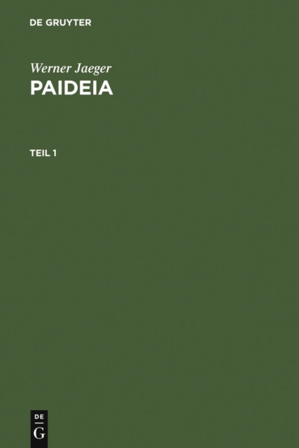 Paideia : Die Formung des griechischen Menschen, PDF eBook
