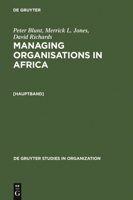 Managing Organisations in Africa, PDF eBook