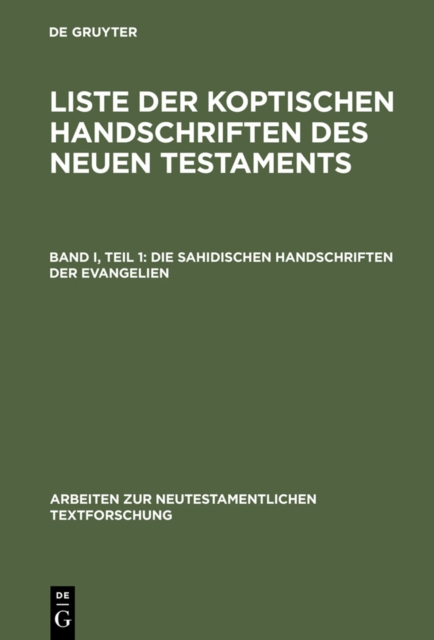 Die sahidischen Handschriften der Evangelien, PDF eBook