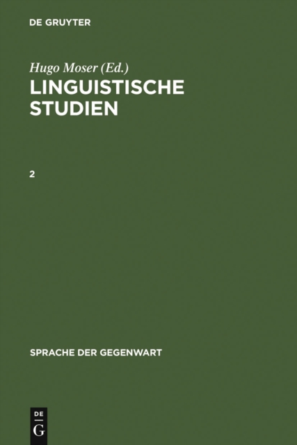 Linguistische Studien. 2, PDF eBook