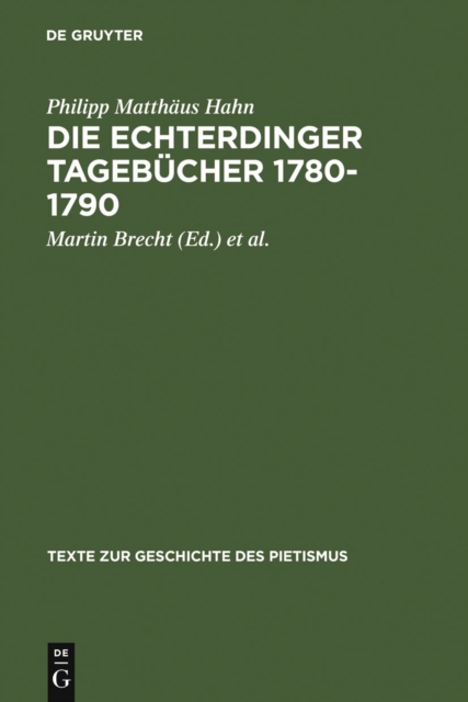 Die Echterdinger Tagebucher 1780-1790, PDF eBook