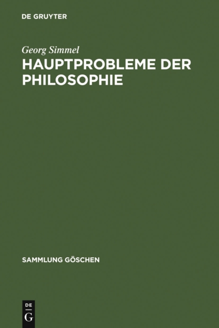 Hauptprobleme der Philosophie, PDF eBook