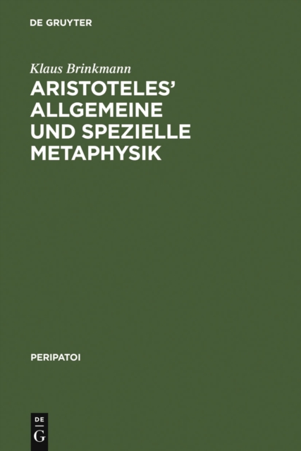 Aristoteles' allgemeine und spezielle Metaphysik, PDF eBook