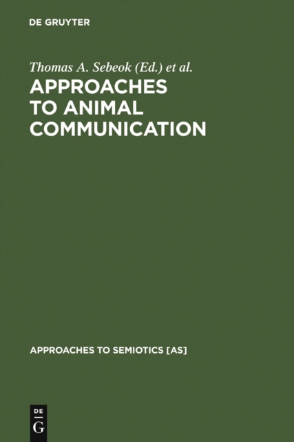 Approaches to Animal Communication, PDF eBook