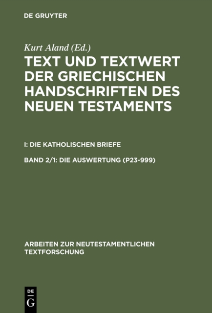 1: Die Auswertung (P23-999). 2: Die Auswertung (1003-2805), PDF eBook