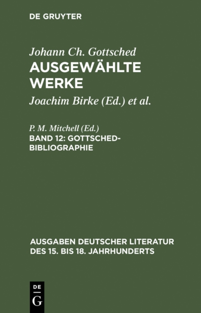 Gottsched-Bibliographie, PDF eBook