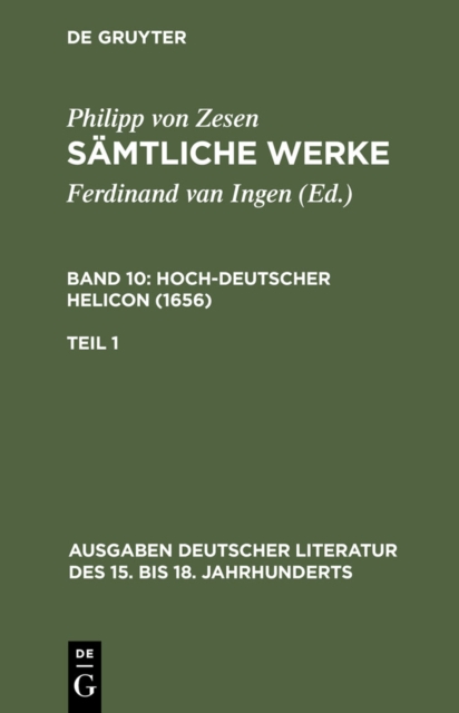 Deutscher Helikon. Erster Teil, PDF eBook