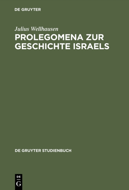 Prolegomena zur Geschichte Israels : Mit einem Stellenregister, PDF eBook