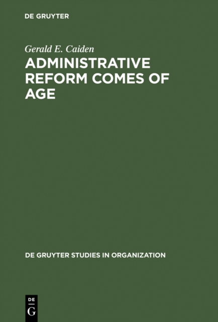 Administrative Reform Comes of Age, PDF eBook