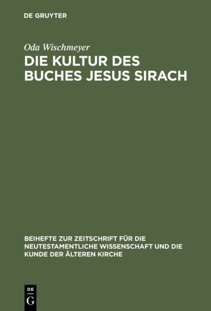 Die Kultur des Buches Jesus Sirach, PDF eBook