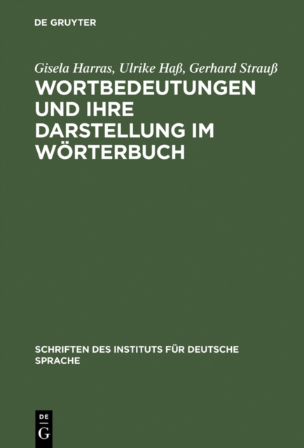 Wortbedeutungen und ihre Darstellung im Worterbuch, PDF eBook