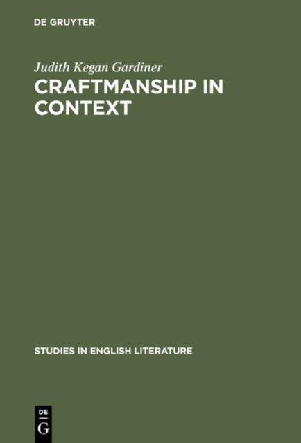 Craftmanship in Context : The Development of Ben Jonson's Poetry, PDF eBook
