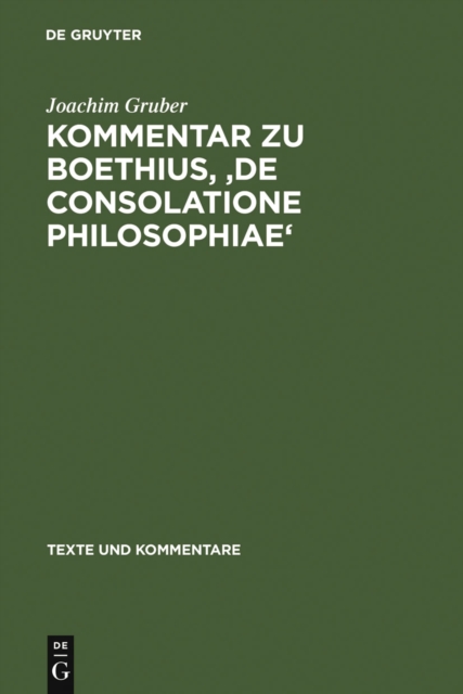 Kommentar zu Boethius, 'De consolatione philosophiae', PDF eBook