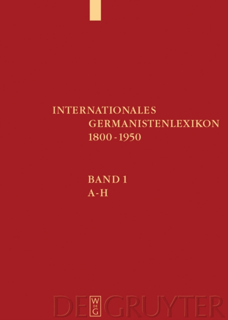 Internationales Germanistenlexikon 1800-1950, PDF eBook