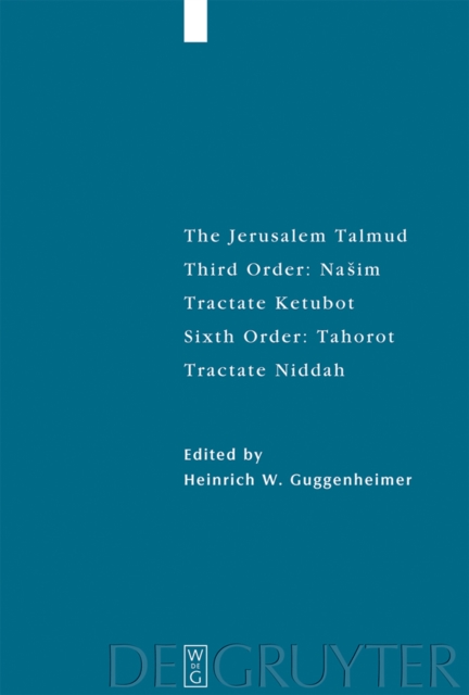 ee : Sixth Order: Tahorot. Tractate Niddah, PDF eBook