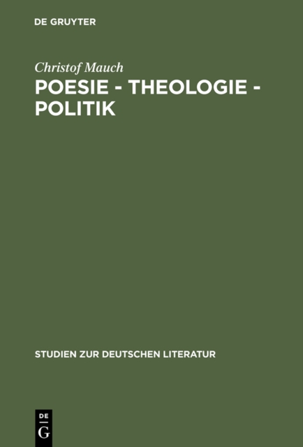 Poesie - Theologie - Politik : Studien zu Kurt Marti, PDF eBook