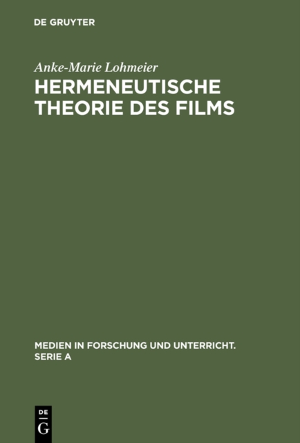 Hermeneutische Theorie des Films, PDF eBook