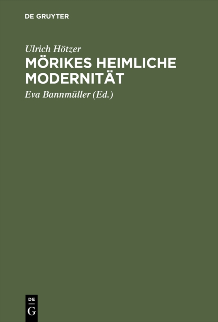 Morikes heimliche Modernitat, PDF eBook