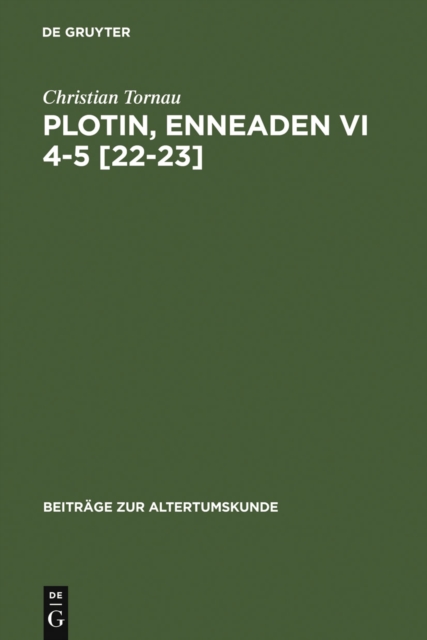 Plotin, Enneaden VI 4-5 [22-23] : Ein Kommentar, PDF eBook