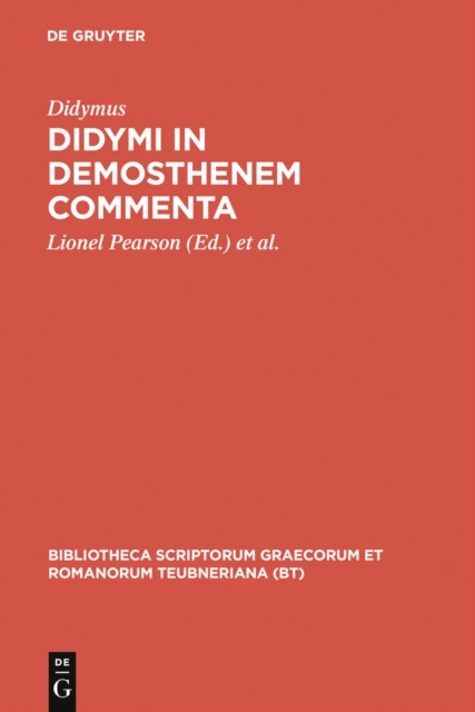 Didymi in Demosthenem commenta, PDF eBook