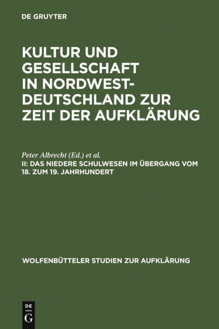 Das niedere Schulwesen im Ubergang vom 18. zum 19. Jahrhundert, PDF eBook