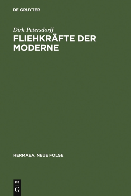 Fliehkrafte der Moderne : Zur Ich-Konstitution in der Lyrik des fruhen 20. Jahrhunderts, PDF eBook