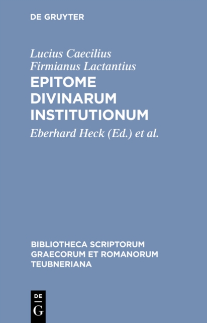 Epitome divinarum institutionum, PDF eBook