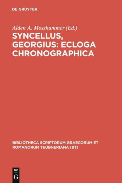 Syncellus, Georgius: Ecloga chronographica, PDF eBook