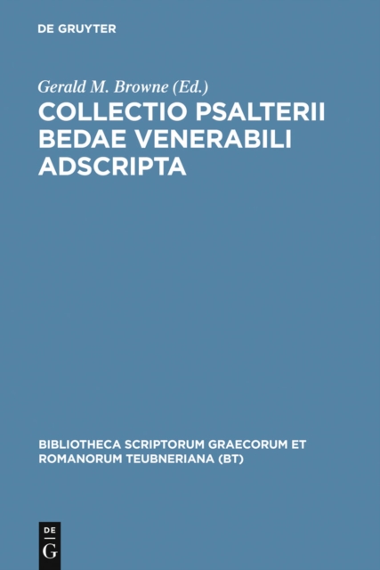 Collectio Psalterii Bedae venerabili adscripta, PDF eBook
