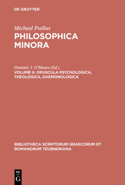 Opuscula psychologica, theologica, daemonologica, PDF eBook