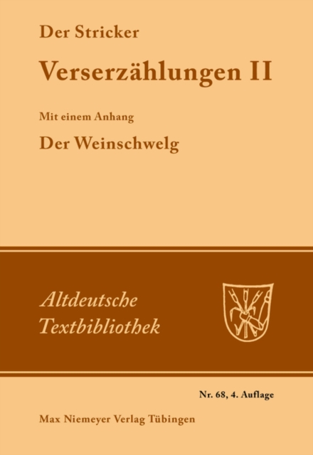 Verserzahlungen II : Mit einem Anhang: Der Weinschwelg, PDF eBook