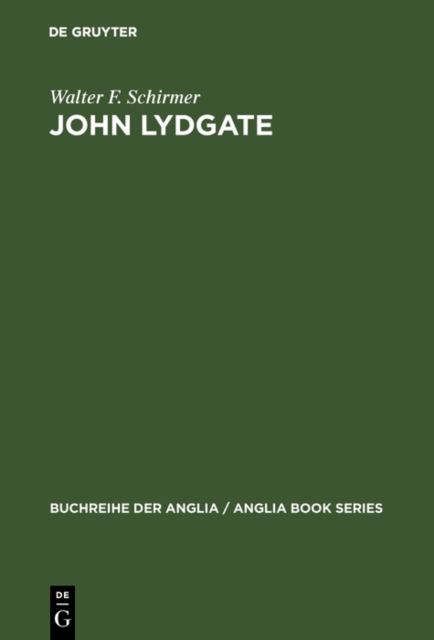 John Lydgate : Ein Kulturbild aus dem 15. Jahrhundert, PDF eBook