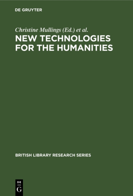 New Technologies for the Humanities, PDF eBook