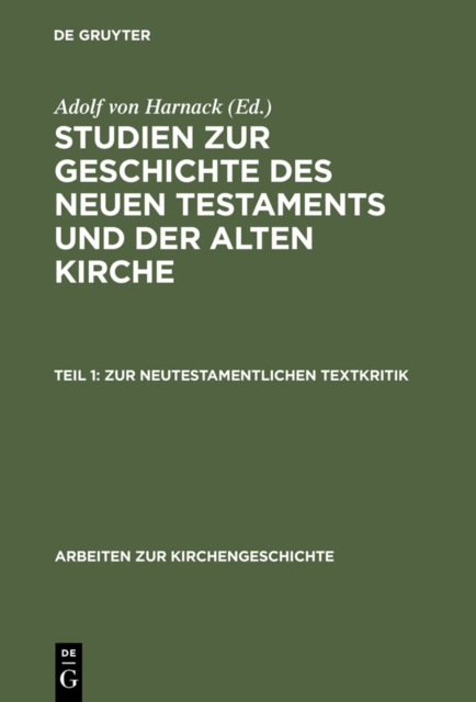 Zur neutestamentlichen Textkritik, PDF eBook