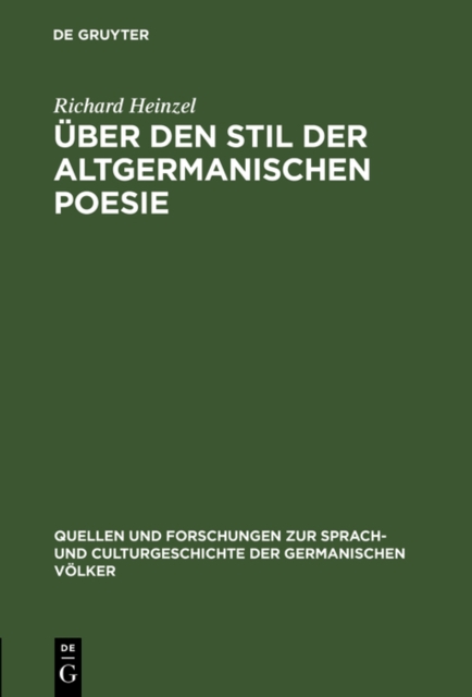 Uber den Stil der altgermanischen Poesie, PDF eBook