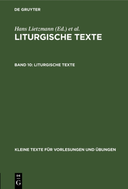 Liturgische Texte : Einfuhrung in das Romische Brevier, PDF eBook