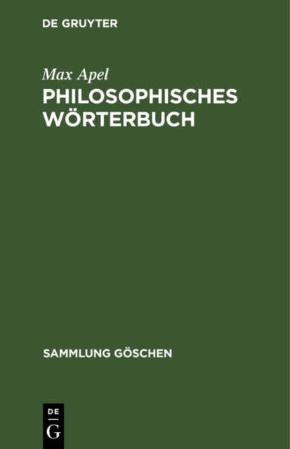 Philosophisches Worterbuch, PDF eBook